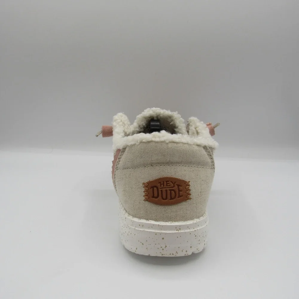 Hey Dude Wendy Warmth Loafers Women Size 10 Natural‎ Faux Fur Lined